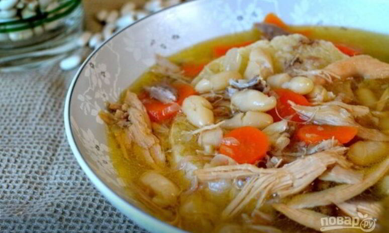 Рецепт супа с белой фасолью