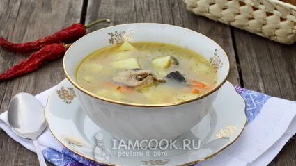 суп с консервой сардины