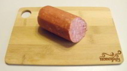 суп с копченой колбасой