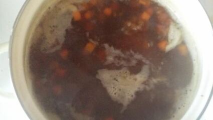 суп с креветками и кальмаром