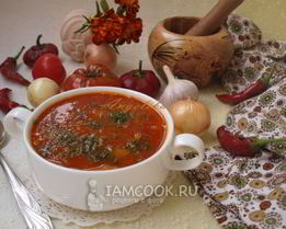 Суп с мясным фаршем в восточном стиле
