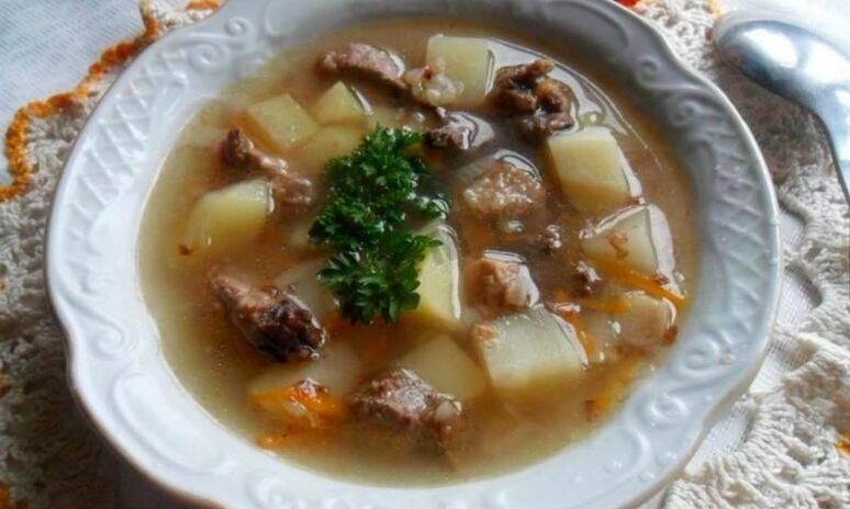 Рецепт супа с мясом в мультиварке