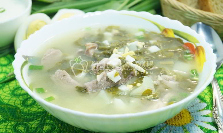 Рецепт супа со щавелем