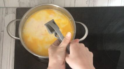 сырный суп с креветками