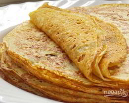 Блинчики на кефире с кипятком тонкие