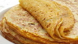 Блинчики на кефире с кипятком тонкие