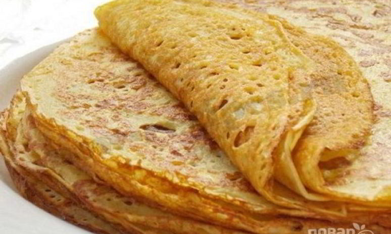 Рецепт блинчиков на кефире с кипятком тонкие