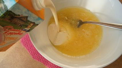 блинчики на ряженке с куриным припеком