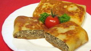 Блинчики с говяжьей печенью