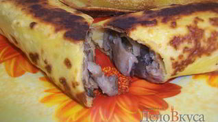 Блинчики с грибами