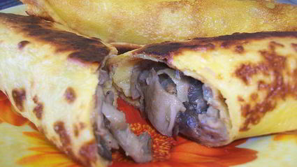 блинчики с грибами