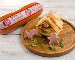 Блинчики с колбасой