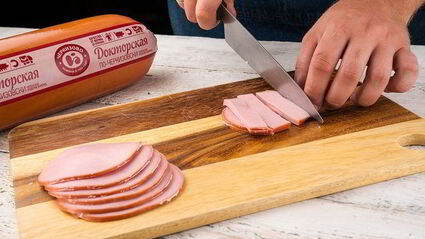 блинчики с колбасой