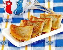 Блинчики с корицей и сахаром