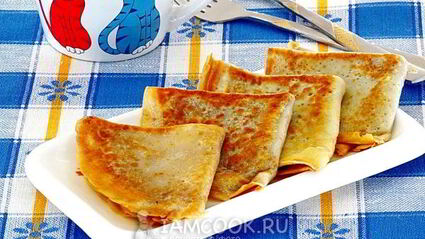 блинчики с корицей и сахаром