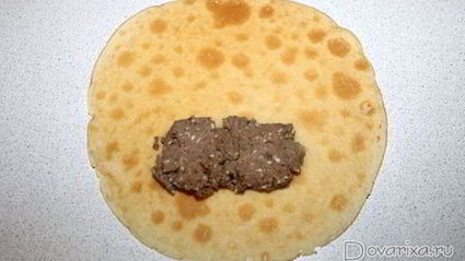 блинчики с начинкой из говяжьего сердца