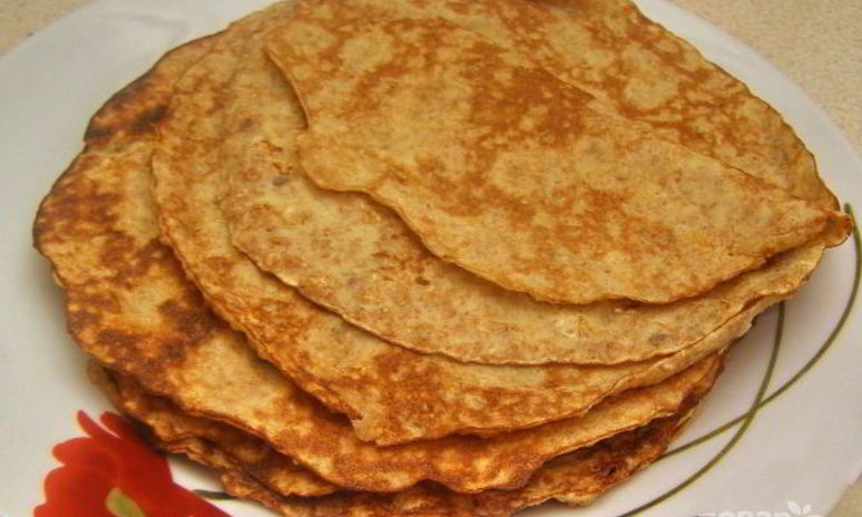 Рецепт блинчиков с отрубями