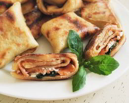 Блинчики с семгой