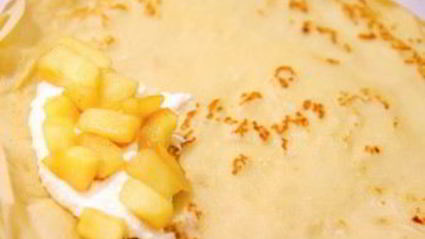 блинчики с творогом и яблоками