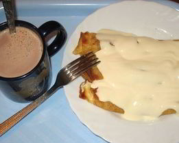 Блины, фаршированные творогом