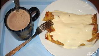 Блины, фаршированные творогом