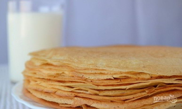 Рецепт блинов на кефире