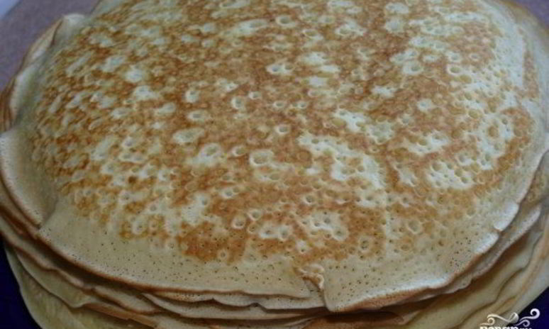 Рецепт блинов на минералке