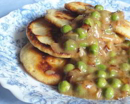 Блины на пиве с зеленым горошком