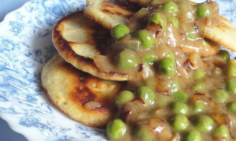 Рецепт блинов на пиве с зеленым горошком