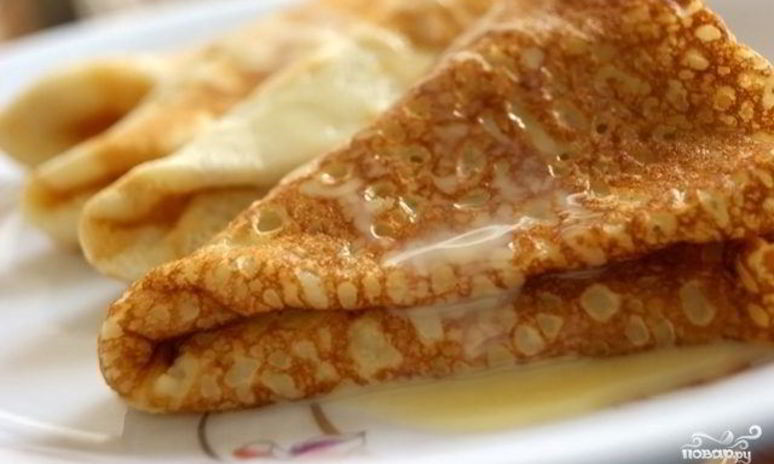 Рецепт блинов с дырочками на кефире