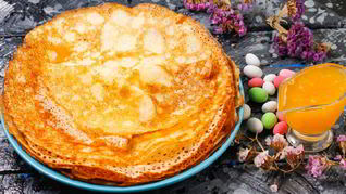 Блины с дырочками с кипятком