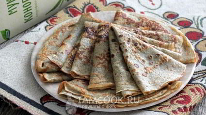 блины с конопляной мукой