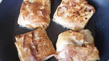 блины с крабовыми палочками