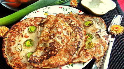 блины с луковым припеком