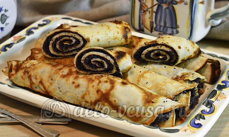 Рецепт блинов с маком