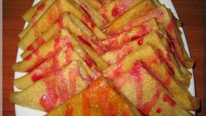 блины с творогом