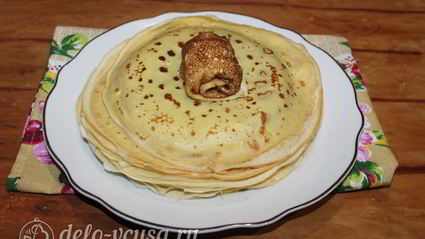 блины с ветчиной и сыром