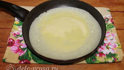 блины с ветчиной и сыром