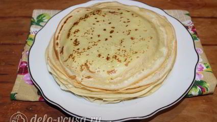 блины с ветчиной и сыром