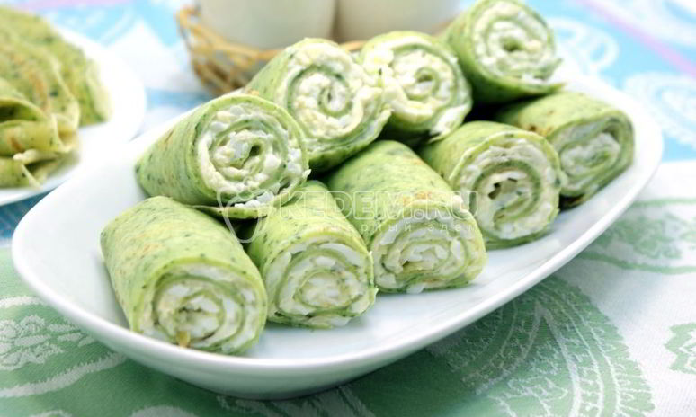 Рецепт блинов со шпинатом