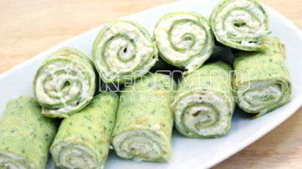 блины со шпинатом