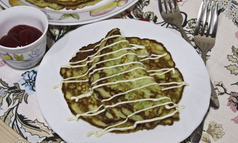 Рецепт кабачковых блинов на кефире