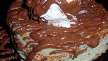 манные блины с шоколадом к масленице