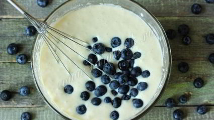 панкейки с голубикой