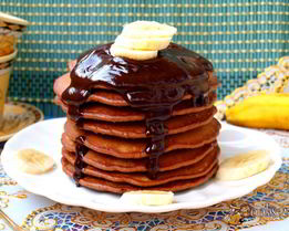 Панкейки с шоколадом и кунжутом