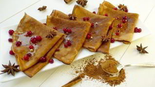 Пряничные блины на молоке