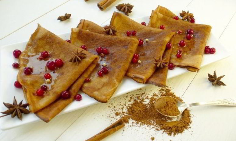 Рецепт пряничных блинов на молоке