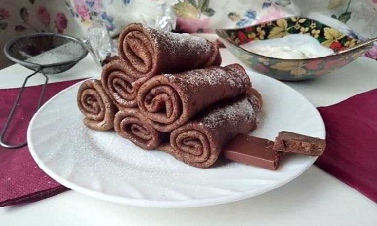 Рецепт шоколадных блинчиков