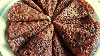 шоколадные блины с лимонным курдом