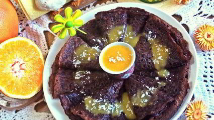 шоколадные блины с лимонным курдом